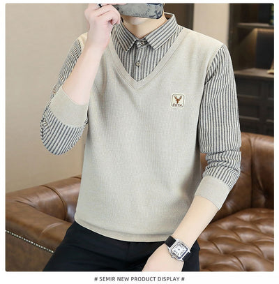 Suéter Falso Dos Piezas Hombre Casual Ejecutivo Multiusos - Image 27