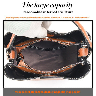 Bolso Bucket Crossbody de Moda para Mujer con Correa Ancha - Image 4