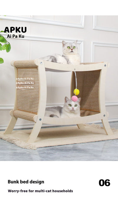 Nido Felino Refrescante de Doble Capa con Tablero Rascador de Sisal - Image 15