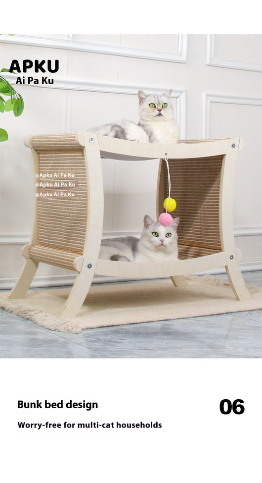 Nido Felino Refrescante de Doble Capa con Tablero Rascador de Sisal - Image 15