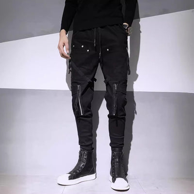 Overol Harem Slim Fit con Cierres Decorativos - Estilo Dark Fashion - Image 4