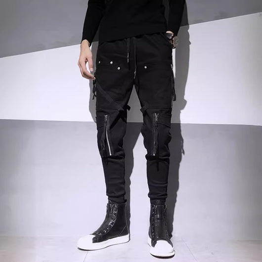 Overol Harem Slim Fit con Cierres Decorativos - Estilo Dark Fashion - Image 4