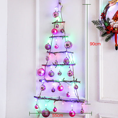 Árbol de Navidad DIY con Luces LED y Adornos Creativos de Pared - Image 11