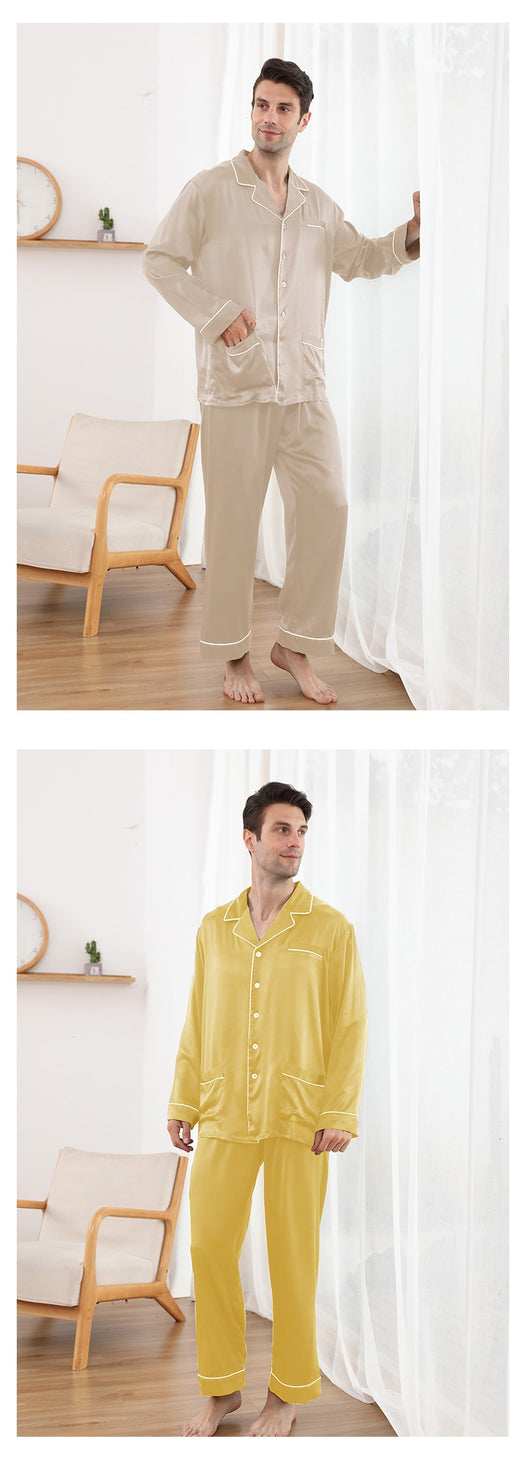 Pijama de Seda Mulberry 22M para Hombre - Comfort Premium - Image 16