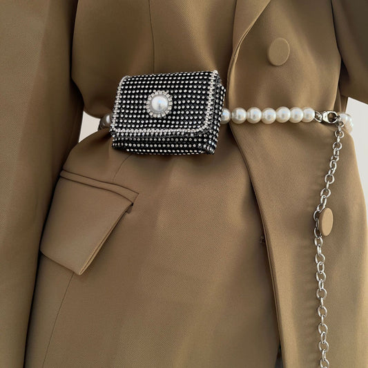 Cinturón Bolso Bandolera Strass Vintage - Joyería Corporal para Mujer - Image 2