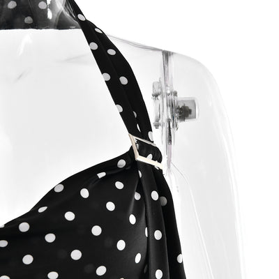 Blusa Escotada Lunares Ajustada sin Espalda - Image 17
