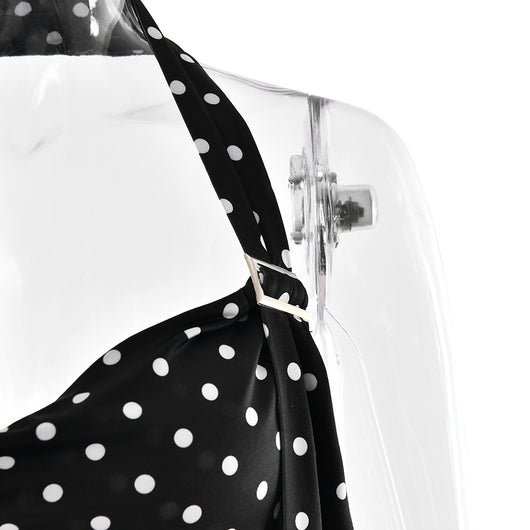 Blusa Escotada Lunares Ajustada sin Espalda - Image 17