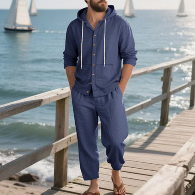 Conjunto Casual de Sudadera con Capucha y Pantalón para Hombre - Image 27