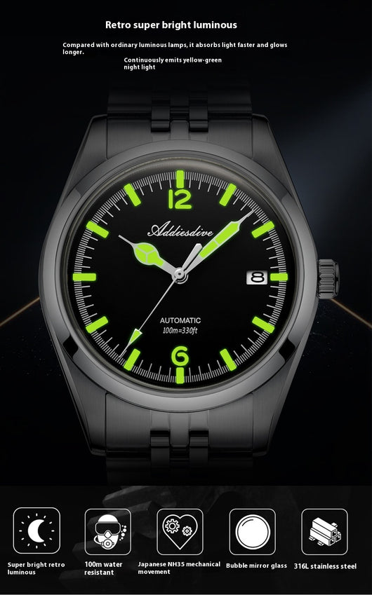 Reloj Automático de Acero Inoxidable 316L - Image 8
