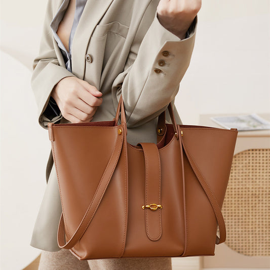 Bolso Tote de Cuero Genuino Grandes Dimensiones para Mujer