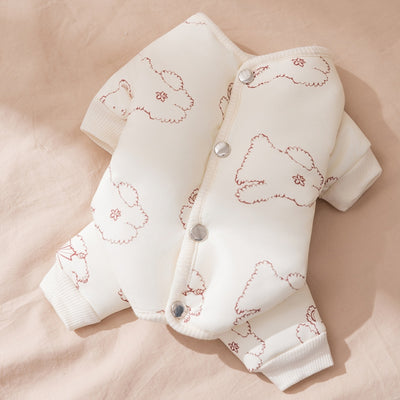 Abrigo de Algodón para Perros - Diseño Osito Impreso para Otoño e Invierno - Image 8