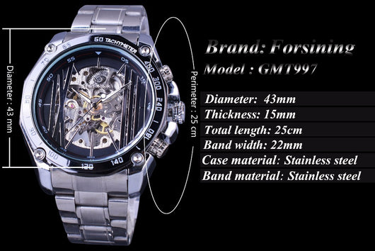 Reloj Mecánico Automático Estilo Europeo Americano con Movimiento Hueco para Hombre - Image 7