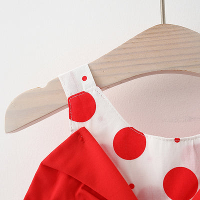 Conjunto Infantil Coreano con Lunares: Top Tirantes y Falda - Image 8