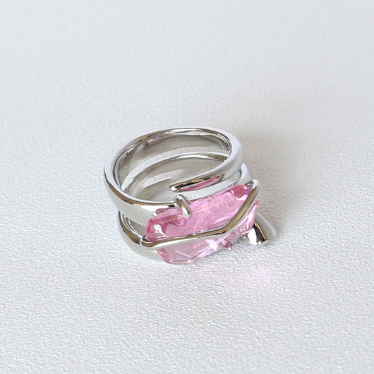 Anillo de Circón con Cristal Flor de Durazno - Image 10