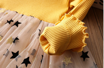 Vestido Niña Estrellas de Cinco Puntas con Rayas - Image 12
