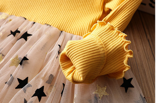 Vestido Niña Estrellas de Cinco Puntas con Rayas - Image 12