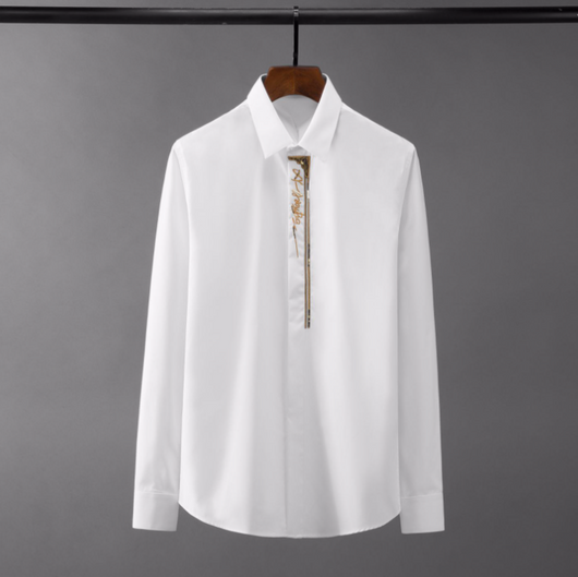 Camisa Slim Fit de Manga Larga para Hombre
