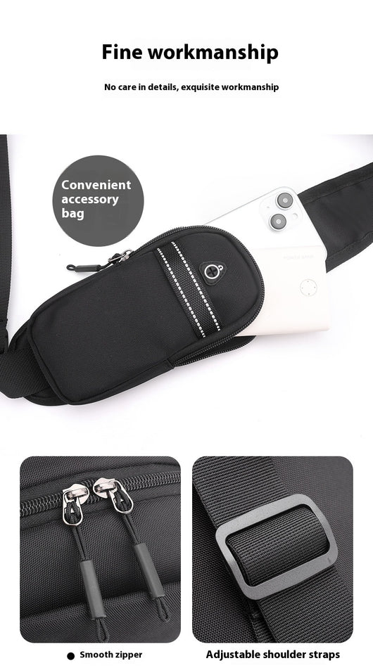 Mochila Pecho Oxford para Hombre - Bolsa Cruzada Funcional - Image 24