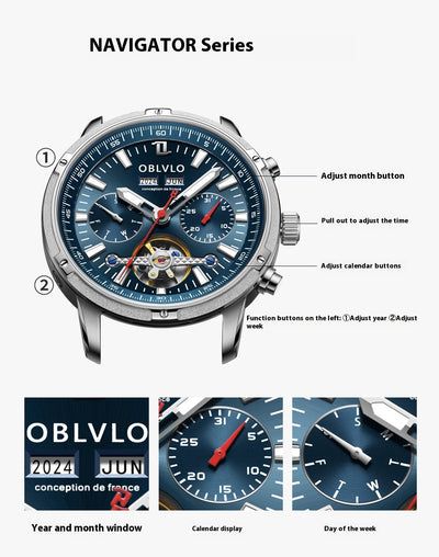 Reloj Deportivo Multifuncional Hombre con Diseño Calado - Image 25