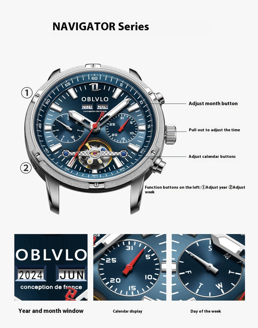 Reloj Deportivo Multifuncional Hombre con Diseño Calado - Image 25