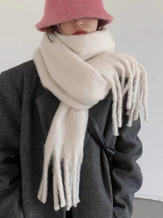 Chal Elegante de Abrigo para Mujer en Colores Sólidos - Image 19