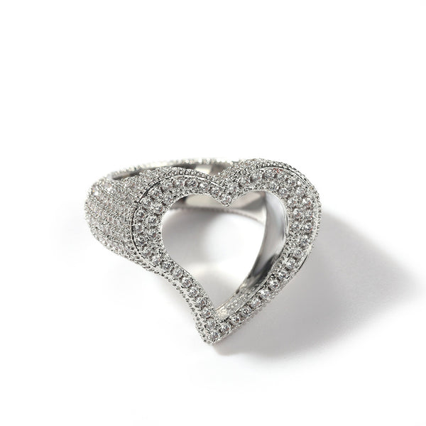 Anillo de Corazón Hueco con Zirconia - Personalidad Fashion - Image 8
