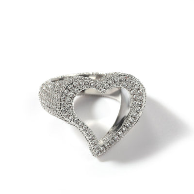 Anillo de Corazón Hueco con Zirconia - Personalidad Fashion - Image 8
