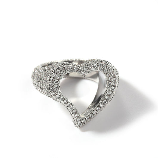 Anillo de Corazón Hueco con Zirconia - Personalidad Fashion - Image 8