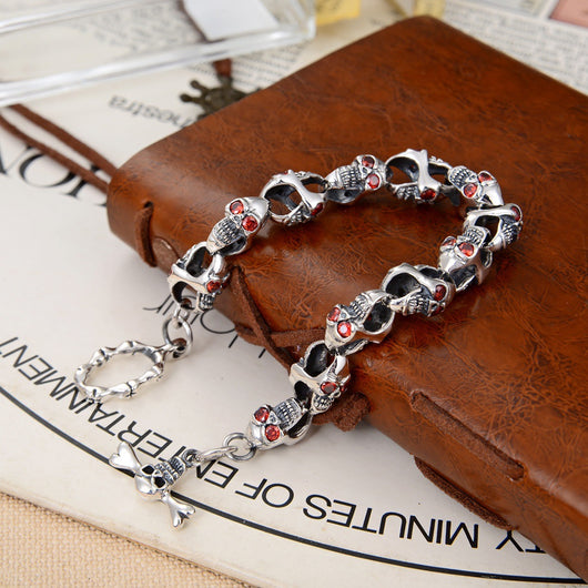 Pulsera de Plata 925 Personalizada Punk Hip Hop para Parejas - Estilo Dark Fashion - Image 4