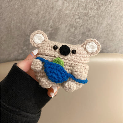 Mochila Tejida Artesanal con Diseño Koala y Funda para Auriculares - Image 18