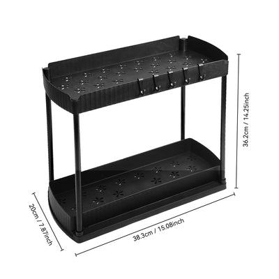 Organizador de Cocina Curvo de Doble Capa - Mueble Multiusos de Almacenamiento - Image 20