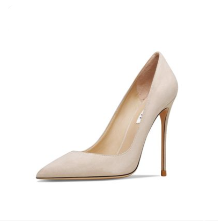 Tacones Altos de Gamuza Verde Oscuro para Mujer