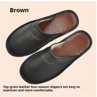 Pantuflas de Cuero Genuino Baotou Cómodas para Toda la Familia - Image 10