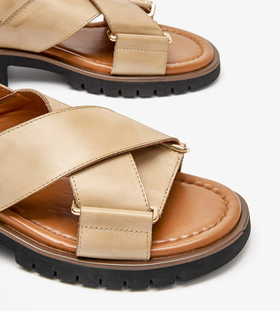 Sandalias Retro con Tacón Grueso y Tiras Cruzadas para Mujer - Image 15