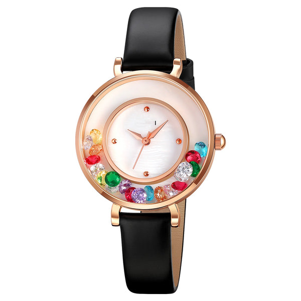 Reloj Elegante para Mujer con Esfera de Piedras Preciosas - Image 4