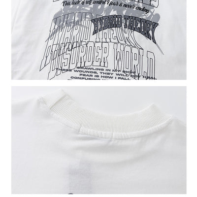 Camiseta Holgada Estampada Vintage para Parejas - Image 11