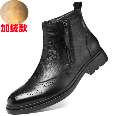 Botas Altas de Cuero con Aumento de Altura - Estilo Brogue Trendy Talla 46 - Image 6