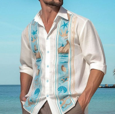 Camisa Casual de Playa para Hombre con Estampado Fashion - Image 40