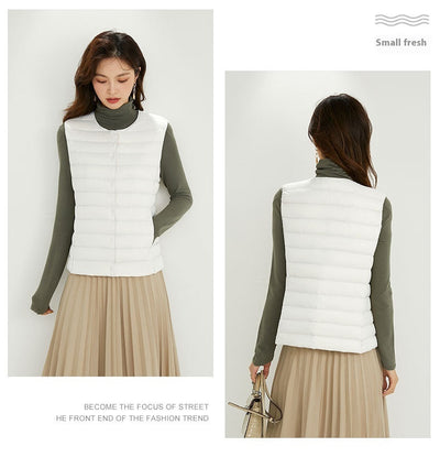 Chaleco Acolchado Ligero para Mujer - Cuello Redondo Cálido y Versátil - Image 18