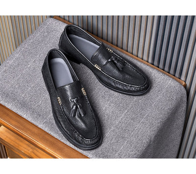 Zapatos de Cuero Genuino Estilo Inglés Transpirables para Hombre - Image 9
