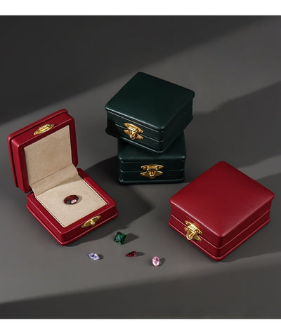 Anillo de Diamante Verde Esmeralda en Cuero Genuino con Caja de Presentación - Image 25