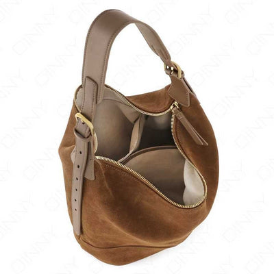 Bolsa Bucket de Ante Retro - Bolso Cómodo y Versátil para Hombro o Bandolera - Image 3