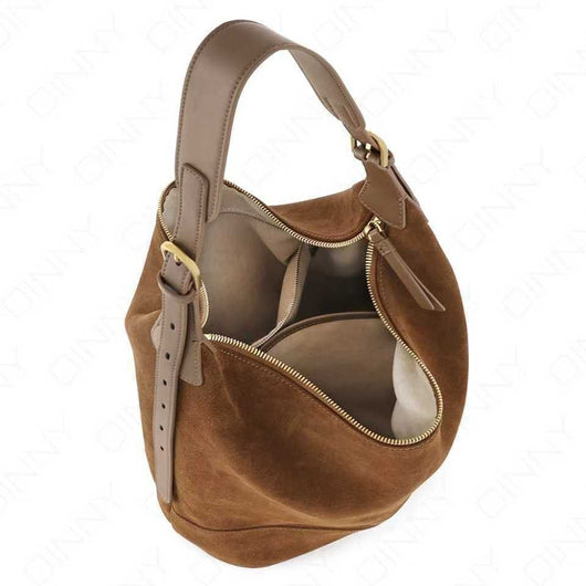 Bolsa Bucket de Ante Retro - Bolso Cómodo y Versátil para Hombro o Bandolera - Image 3