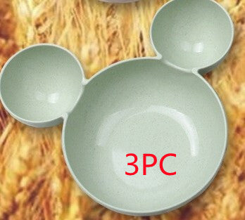Juego de Comida Infantil Mickey Mouse en Fibra de Trigo - Plato, Cubiertos y Palillos - Image 23