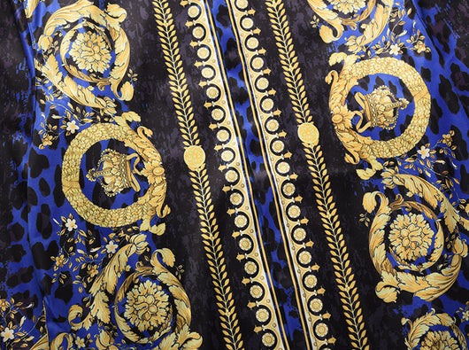 Camisa Étnica Leopardo 3D con Rayas Doradas y Flores - Image 12