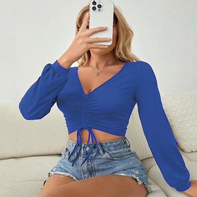 Top Corto Ajustable de Color Liso para Mujer - Image 3