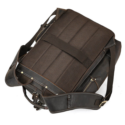 Mochila de Cuero Retro para Hombre - Gran Capacidad y Múltiples Bolsillos - Image 27