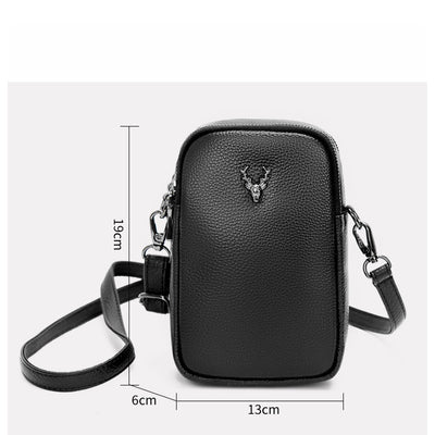 Bolso Bandolera de Cuero Multicapa para Celular y Documentos - Image 11