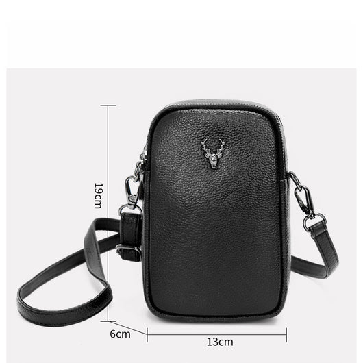 Bolso Bandolera de Cuero Multicapa para Celular y Documentos - Image 11
