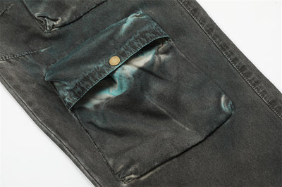 Jeans de Trabajo Personalizados con Múltiples Bolsillos y Cinturón Ajustable Estilo Europeo - Image 11